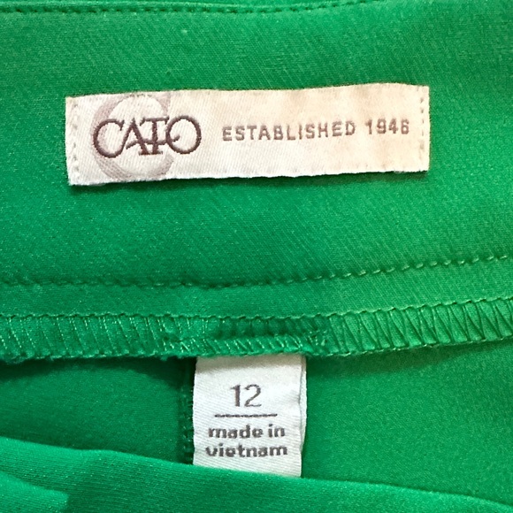 Cato Vibrant Green Women's Dress Pants - Picture 2 of 9